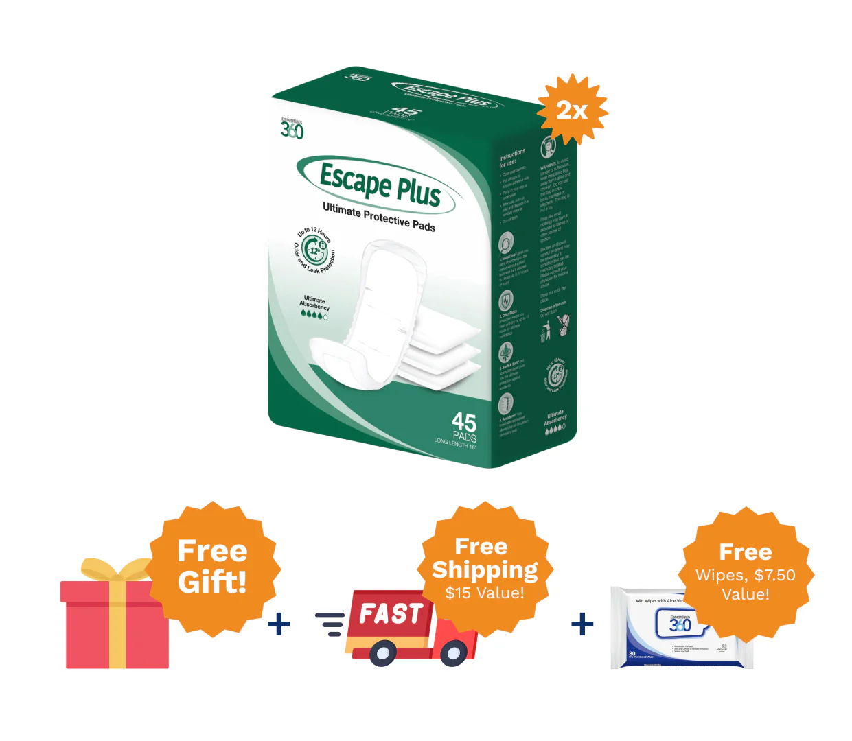 Escape Plus Bladder Protection Pads - Image 4