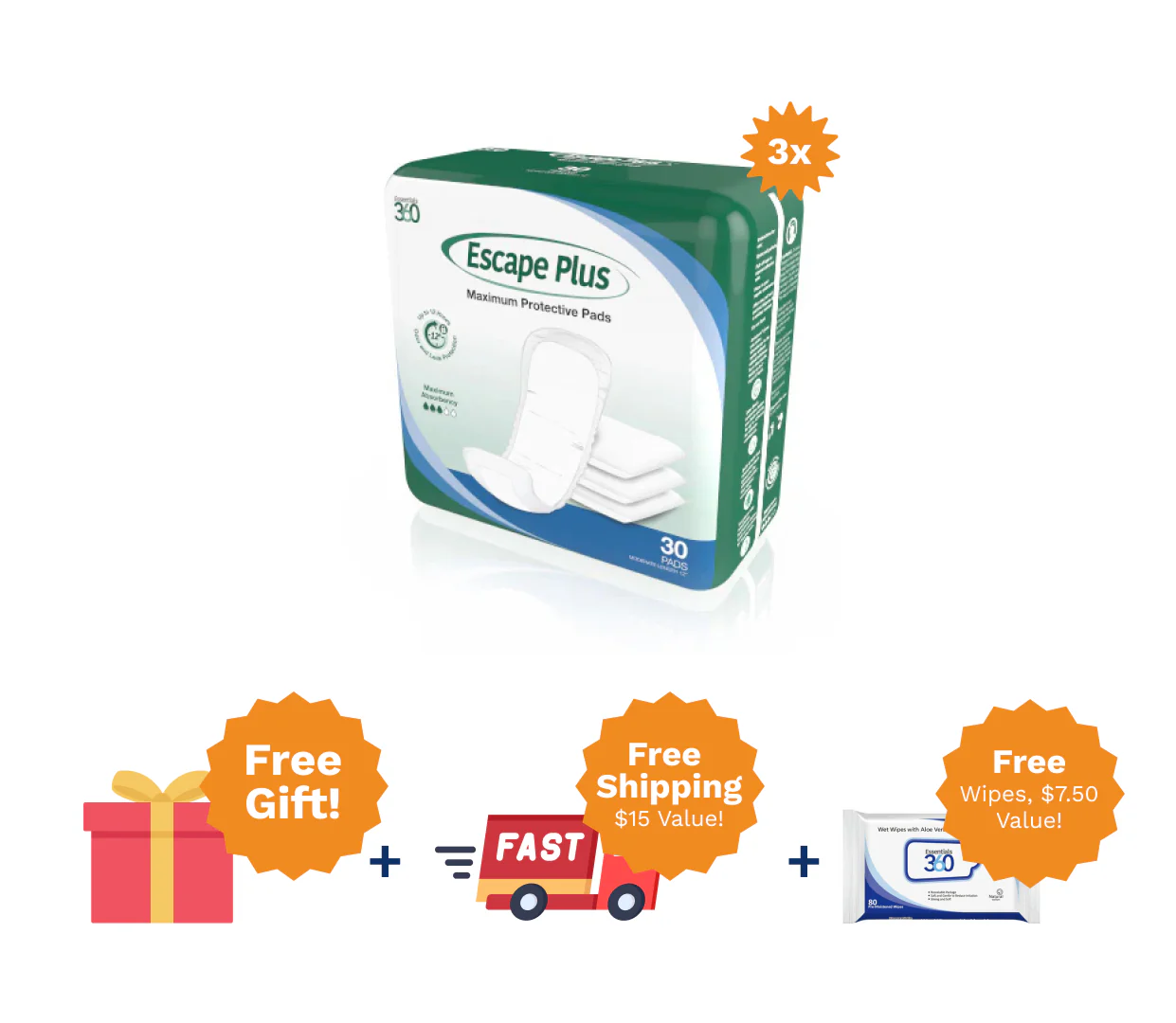 Escape Plus Bladder Protection Pads - Image 7